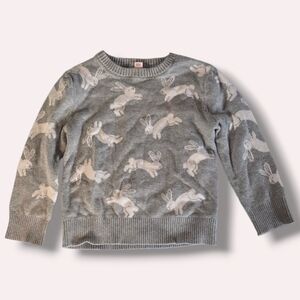 Cat & Jack Gray Sweater with Bunny Pattern